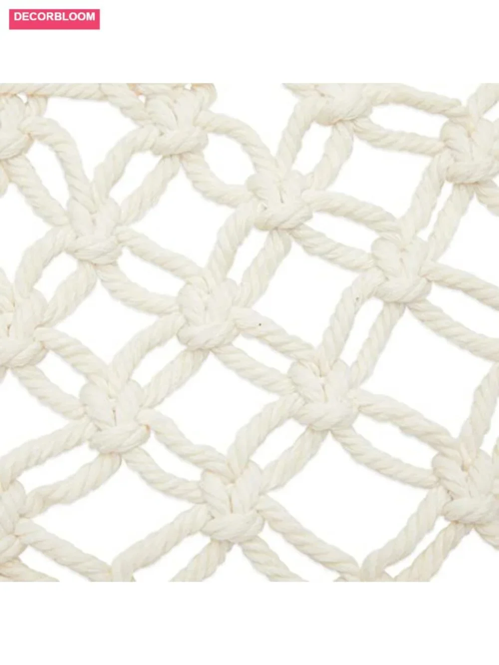 Cotton Macrame Hanging Fruit Basket Hammock Under-Cabinet Storage Net